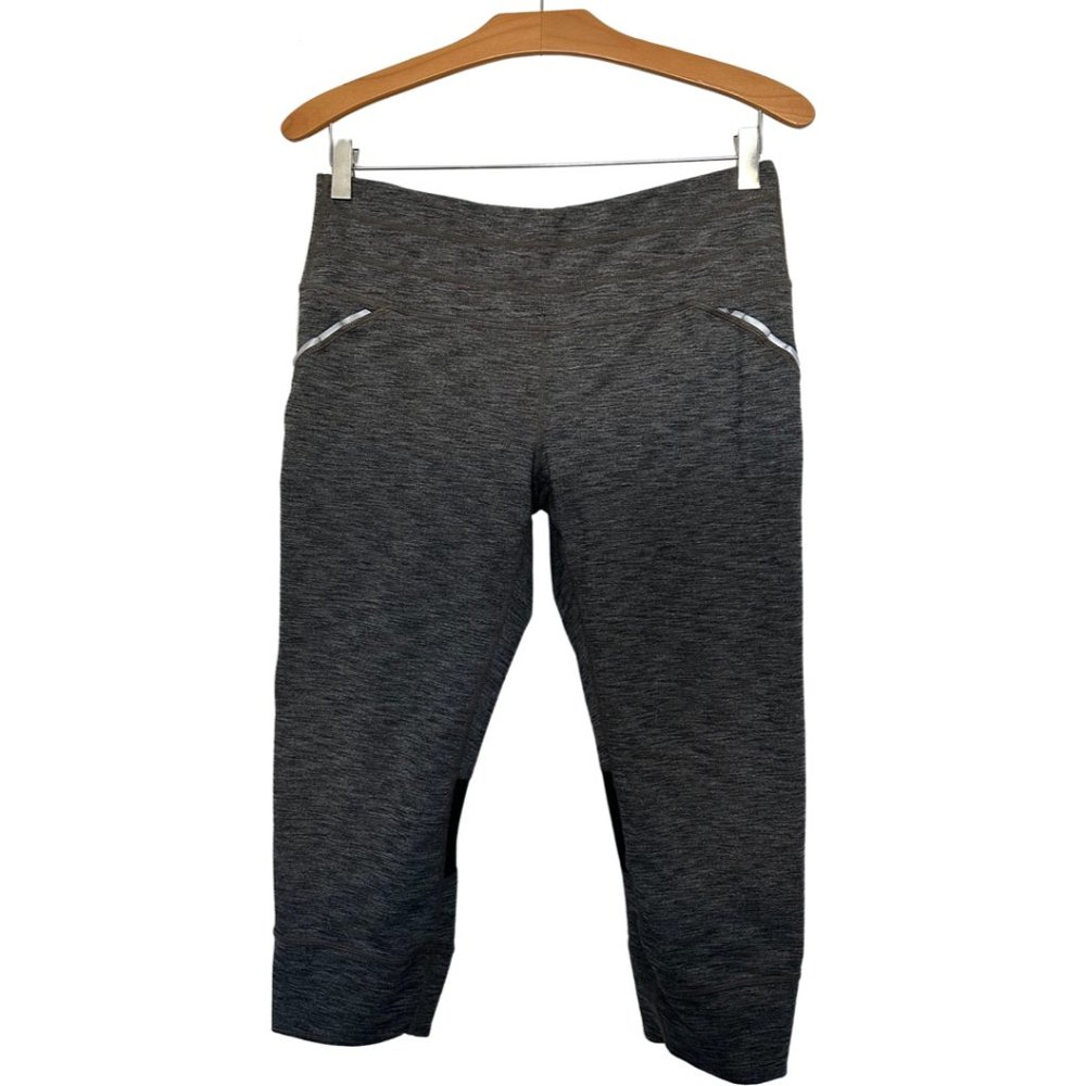 Athleta capri tights, Size: L, Color: heather grey